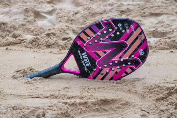 Raquete de Beach Tennis Wave Super Control 3K Rosa e Preto Carbono 3 k -  Meraki Beach Tennis
