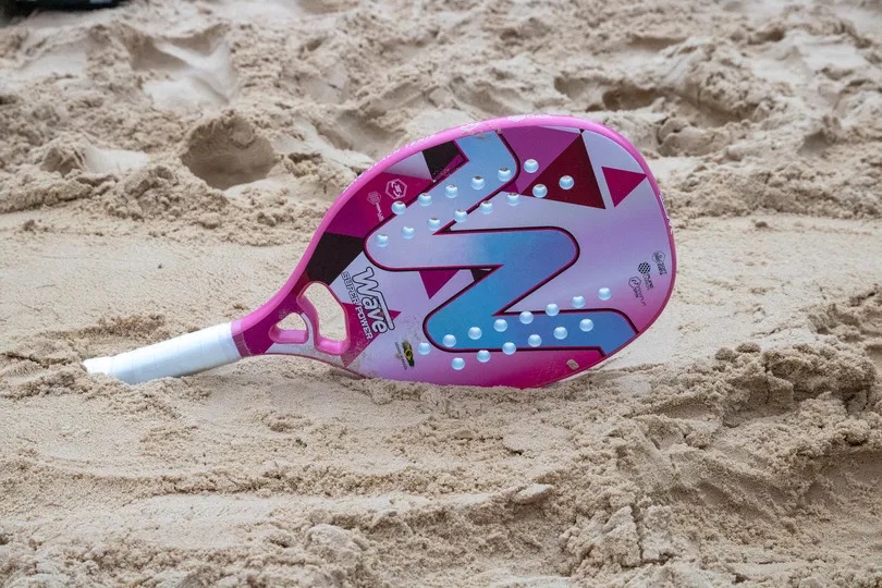 Raquete de Beach Tennis Wave Super Control Rosa Carbono 12 k - Meraki Beach  Tennis